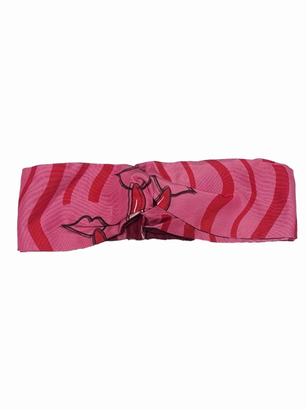 NEW Valentino Lipstick Print Silk Headband Scarf 💄